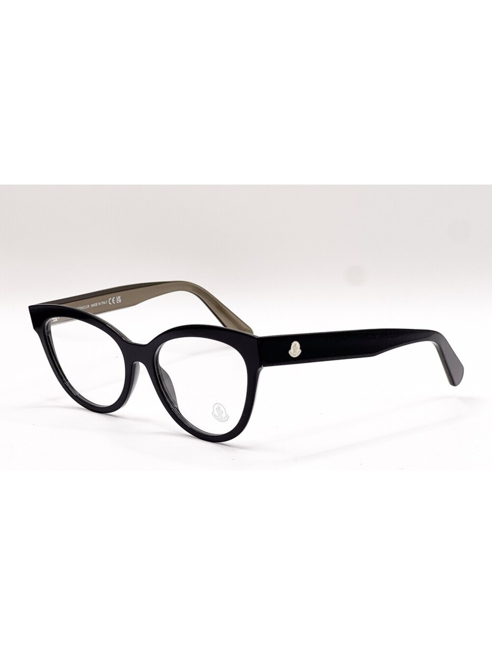 Moncler ML 5142 005 Black Cat Eye Authentic Eyeglass Frames 53-17-140